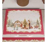 PETTI Artigiani Italiani - Fundas para Fogones Navideñas 50x70 cm, Cubiertas Navideñas para Cocina, Funda para Fogones Navidad, Fundas Vintage Xmas, 100%