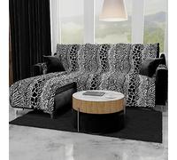 PETTI ARTIGIANI ITALIANI - Fundas Sofa, Funda Sofa 1 Plaza, Funda de Sofa Reversible, Cubre Sofas, Funda de Sofa y Funda de Sillon, 100% Made in Italy, Marrón