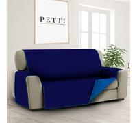 PETTI ARTIGIANI ITALIANI - Fundas Sofa, Funda Sofa 1 Plaza, Funda de Sofa Reversible, Cubre Sofas, Funda de Sofa y Funda de Sillon, 100% Made in Italy, Azul Marino