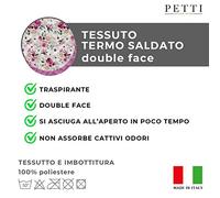 PETTI ARTIGIANI ITALIANI - Fundas Sofa, Funda Sofa 1 Plaza, Funda de Sofa Reversible, Cubre Sofas, Funda de Sofa y Funda de Sillon, 100% Made in Italy, Flores Blancas