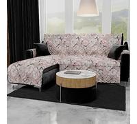 PETTI ARTIGIANI ITALIANI - Fundas Sofa, Funda Sofa 4 Plaza, Funda de Sofa Reversible, Cubre Sofas, Funda de Sofa y Funda de Sillon, 100% Made in Italy, Azul Marino Azteca