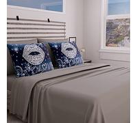 PETTI Artigiani Italiani - Juego Completo de Cama, sábanas matrimoniales, sábanas de Diamante, Juego de Cama de Matrimonio, Estampado Solo sobre Fundas de Almohada, 100% Fabricado en Italia