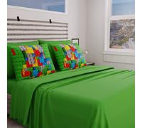 PETTI Artigiani Italiani - Juego Completo de Camas, sábanas de una Plaza y Media, sábanas construidas, Juego para Cama de Matrimonio, Estampado Solo en Fundas de Almohada 100% Fabricadas en Italia