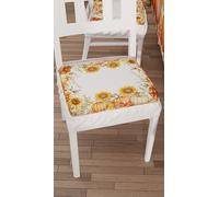 PETTI ARTIGIANI ITALIANI - Juego de 2 Cojines para Sillas de Comedor con Elástico, Fundas Silla Comedor y Cocina, Microfibra, 40x40 cm, Diseño Calabaza, Hecho con Amor y Pasión en Italia