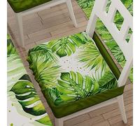 PETTI ARTIGIANI ITALIANI - Set de 2 Cojines para sillaselásticas, Fundas de Microfibra para Almohadillas para sillas con Ajuste elástico - Diseño Tropical 05" - 100% Fabricado en Italia