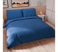 PETTI Artigiani Italiani - Juego de Funda nórdica de una Plaza y Media 200 x 200 cm (2 Fundas de Almohada de 80 x 80 cm Incluidas), Juego de Funda nórdica Suave Microfibra Color Azul eléctrico