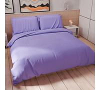 Petti Artigiani Italiani - Juego de Funda nórdica para Cama de Matrimonio de 240 x 220 cm (2 Fundas de Almohada de 50 x 80 cm Incluidas), Funda nórdica Suave de Microfibra Color Lila