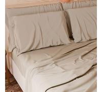 PETTI ARTIGIANI ITALIANI - Juego de sábanas de 4 Piezas para Cama Doble Maxi, Juego de Cama Completo sábana encimera, sábana Bajera con Esquinas elásticas y 2 Fundas de Almohada. Sábanas Color Crema.