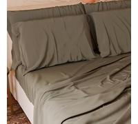 PETTI Artigiani Italiani - Juego de sábanas de matrimonio maxi de 4 piezas, suaves y transpirables, juego de cama con sábana encimera, sábana bajera con esquinas elásticas y 2 fundas de almohada color