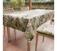 PETTI ARTIGIANI ITALIANI - Mantel Antimanchas Rectangular (140 x 240 cm) Protector de Mesa de Cocina, Diseño Savana, 12 Plazas, 100% Fabricado en Italia