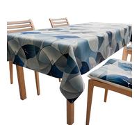 PETTI ARTIGIANI ITALIANI - Mantel de Cocina Antimanchas de Microfibra, Diseño Círculos Azul, 14 Personas (140x300 cm)