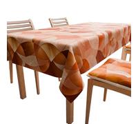 PETTI ARTIGIANI ITALIANI - Mantel de Cocina Antimanchas de Microfibra, Diseño Círculos Cobre, 6 Personas (140x180 cm)