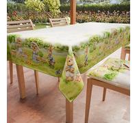 PETTI ARTIGIANI ITALIANI - Mantel de Pascua, Rectangular Antimanchas, Manteles de Mesa para 24 Personas, 450x140 cm, 100% Fabricado en Italia