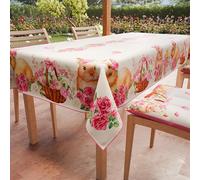 PETTI ARTIGIANI ITALIANI - Mantel de Pascua, Rectangular Antimanchas, Manteles de Mesa para 6 Personas, 180x140 cm, 100% Fabricado en Italia