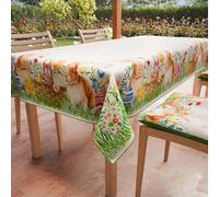 PETTI ARTIGIANI ITALIANI - Mantel de Pascua, Rectangular Antimanchas, Manteles de Mesa para 6 Personas, 180x140 cm, 100% Fabricado en Italia