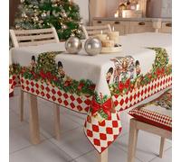 PETTI ARTIGIANI ITALIANI - Mantel Navidad, Manteles Antimanchas, Mantel Mesa Rectangular, Mantel Navideño 140x360 cm Cascanueces Rojo, 100% Made in Italy