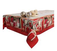 PETTI ARTIGIANI ITALIANI - Mantel Navideño Antimanchas para Mesa, 100%, Elfo, X12 Asientos (140x240 cm)