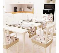 PETTI Artigiani Italiani Mesa, Circle Beige, 1pz Runner Tavola 40x140 cm