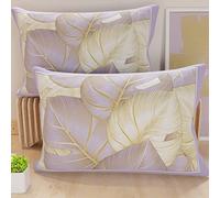 PETTI Artigiani Italiani - Par de Fundas de Almohada 30x50 cm, Pareja de Funda de Cojín Hojas Lila, 100% Microfibra Hipoalergénica, Paquete de 2, Made in Italy