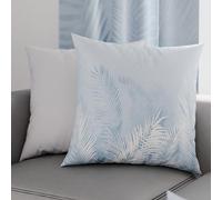 PETTI Artigiani Italiani - Par de Fundas de Almohada 40x40 cm, Pareja de Funda de Cojín Hojas Celeste, 100% Microfibra Hipoalergénica, Paquete de 2, Made in Italy