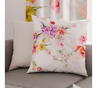 PETTI Artigiani Italiani - Par de Fundas de Almohada 40x40 cm, Pareja de Funda de Cojín Spring Blanco, 100% Microfibra Hipoalergénica, Paquete de 2, Made in Italy