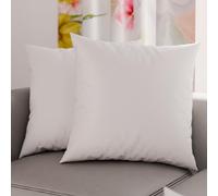 PETTI ARTIGIANI ITALIANI - Par de Fundas de Almohada 45x45 cm, Pareja de Funda de Cojín Lisas Blanco, 100% Microfibra Hipoalergénica, Made in Italy