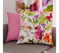 PETTI Artigiani Italiani - Par de Fundas de Almohada 50x50 cm, Pareja de Funda de Cojín Floral Colorido, 100% Microfibra Hipoalergénica, Paquete de 2, Made in Italy