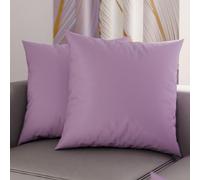 PETTI Artigiani Italiani - Par de Fundas de Almohada 50x50 cm, Pareja de Funda de Cojín Lisas Lila, 100% Microfibra Hipoalergénica, Made in Italy
