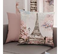 PETTI Artigiani Italiani - Par de Fundas de Almohada 50x50 cm, Pareja de Funda de Cojín Paris, 100% Microfibra Hipoalergénica, Paquete de 2, Made in Italy