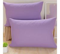 PETTI Artigiani Italiani - Par de Fundas de Almohada 50x70 cm, Pareja de Funda de Cojín Lisas Lila, 100% Microfibra Hipoalergénica, Made in Italy