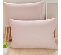 PETTI Artigiani Italiani - Par de Fundas de Almohada 50x70 cm, Pareja de Funda de Cojín Lisas Polvo Claro, 100% Microfibra Hipoalergénica, Made in Italy