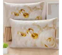 PETTI Artigiani Italiani - Par de Fundas de Almohada 50x70 cm, Pareja de Funda de Cojín Wedding, 100% Microfibra Hipoalergénica, Paquete de 2, Made in Italy