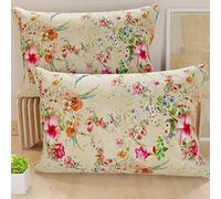 PETTI Artigiani Italiani - Par de Fundas de Almohada 50x80 cm, Pareja de Funda de Cojín Spring Beige, 100% Microfibra Hipoalergénica, Paquete de 2, Made in Italy
