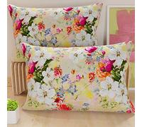 PETTI Artigiani Italiani - Par de Fundas de Almohada 50x80 cm, Pareja de Funda de Cojín Spring Colorido, 100% Microfibra Hipoalergénica, Paquete de 2, Made in Italy