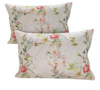 PETTI Artigiani Italiani - Par de Fundas de Almohada 50x80 cm, Pareja de Funda de Cojín Spring Gris, 100% Microfibra Hipoalergénica, Paquete de 2, Made in Italy