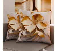 PETTI ARTIGIANI ITALIANI - Par de Fundas de cojín de 40 x 40 cm de Microfibra, Cojines Decorativos para Dormitorio, sofá, salón, Juego de 2 Fundas de cojín, Funda de cojín Floral 06 20, 100% Made in