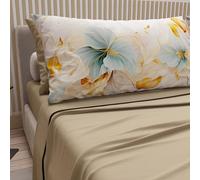 PETTI Artigiani Italiani - Sábanas de algodón con Fundas de Almohada con impresión Digital, sábanas Cama Individual, Juego de Cama Individual, diseño de Flores de mármol, 100% Fabricado en Italia