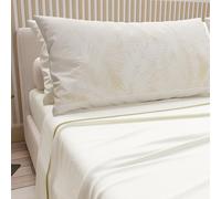 PETTI Artigiani Italiani - Sábanas de algodón con Fundas de Almohada con impresión Digital, una Plaza y Media Francesa, Juego de sábana encimera y Bajera con Esquinas, Color Crema, 100% Made in Italy