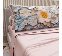 PETTI ARTIGIANI ITALIANI - Sábanas de algodón con Fundas de Almohada de Estampado Digital, tamaño Doble Maxi, j y sábana Bajera con Esquinas, Estampado Floral 05 20 Light Powder, 100% Made in Italy