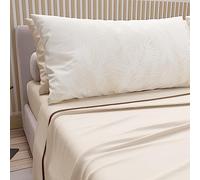 PETTI Artigiani Italiani - Sábanas de algodón con Fundas de Almohada de impresión Digital, sábanas de una Plaza y Media, Juego de Cama de una Plaza y Media, Color Crema, 100% Made in Italy
