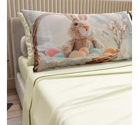 PETTI ARTIGIANI ITALIANI - Sábanas de Pascua de algodón con Fundas de Almohada de impresión Digital, Matrimonio Maxi, Juego de sábana encimera y Bajera con Esquinas, 14 Color Crema, Made in Italy