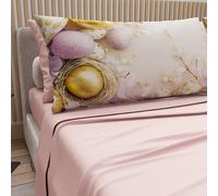 PETTI ARTIGIANI ITALIANI - Sábanas de Pascua de algodón con Fundas de Almohada de impresión Digital, para Cama de Matrimonio Maxi, Juego Completo de sábana encimera y Bajera con Esquinas, 16 Colores