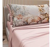 PETTI ARTIGIANI ITALIANI - Sábanas de Pascua de algodón con Fundas de Almohada de impresión Digital, para Cama de Matrimonio Maxi, Juego Completo de sábana encimera y Bajera con Esquinas, 28 Tonos