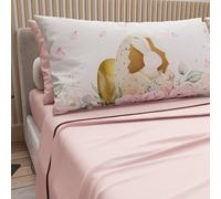 PETTI ARTIGIANI ITALIANI - Sábanas de Pascua de algodón con Fundas de Almohada de impresión Digital, para Cama de Matrimonio Maxi, Juego Completo de sábana encimera y Bajera con Esquinas, 12 Tonos