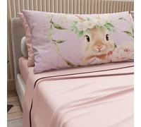 PETTI ARTIGIANI ITALIANI - Sábanas de Pascua de algodón con Fundas de Almohada de impresión Digital, sábanas matrimoniales, Juego de Cama de Pascua de Matrimonio, 17 Polvo, Fabricado en Italia