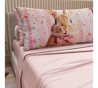 PETTI ARTIGIANI ITALIANI - Sábanas de Pascua de algodón con Fundas de Almohada de impresión Digital, sábanas matrimoniales, Juego de Cama de Pascua de Matrimonio, 23 Tonos, Fabricado en Italia