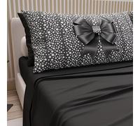 PETTI ARTIGIANI ITALIANI - Sábanas matrimoniales de algodón con Fundas de Almohada de impresión Digital, para Cama de Matrimonio, Juego de sábana encimera y Bajera con Esquinas, Negro, 100% Made in