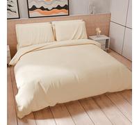 PETTI ARTIGIANI ITALIANI - Set Funda Nórdica 150x200 cm (1 Funda de Almohada 50x80 cm Incluida), Duvet Cover Microfibra 1 Persona Suave Crema