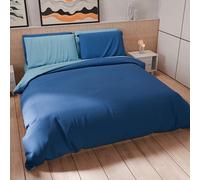 PETTI ARTIGIANI ITALIANI - Set Funda Nórdica 250x200 cm (2 Fundas de Almohada 50x80 cm Incluidas), Duvet Cover Microfibra 2 Personas Suave Azul Celeste