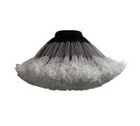 Petticoat Unterrock,Tüllrock schwarzer Damen Kurz,Puffy Tutu mit Gürtel,Elegant Rock,50er Tul Mehrlagig Mesh Tüll,Reifrock,Underskirt,Minirock,Ballettkleidung,Faschingskostüme,Cosplay Karneval